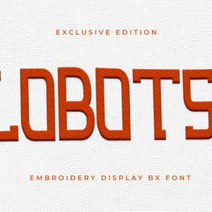 Lobots Embroidery Display Font