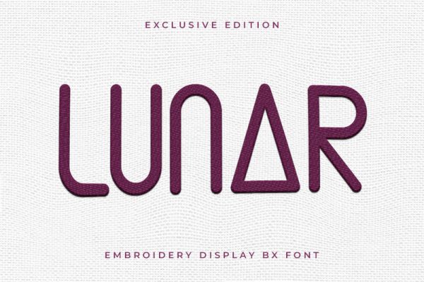 Lunar Embroidery Display Font