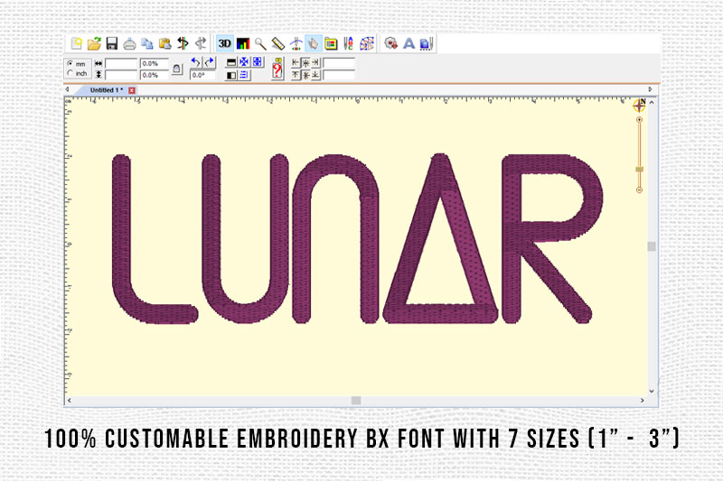Lunar Embroidery Display Font