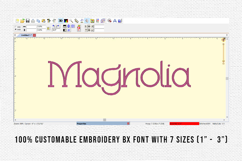 Magnolia Embroidery Serif Font