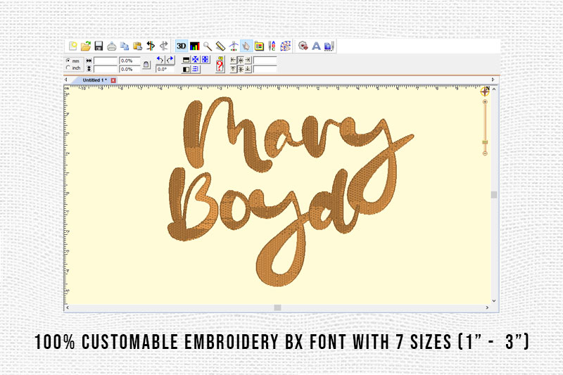 Mary Boyd Embroidery Script Font