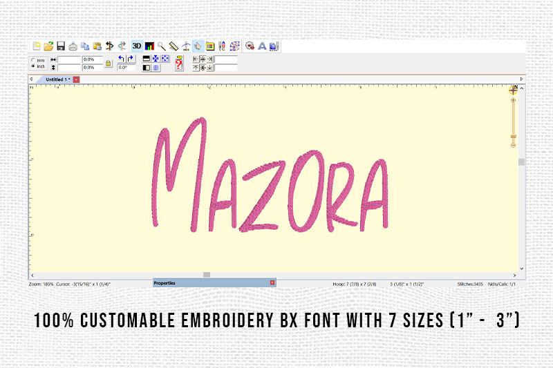 Mazora Embroidery Handwritten Font