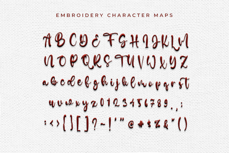 Ocean Castle Embroidery Script Font