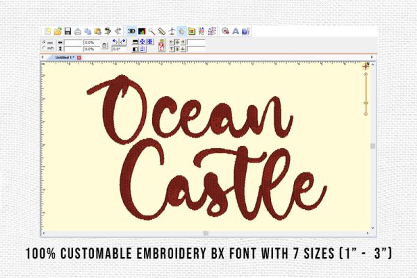 Ocean Castle Embroidery Script Font