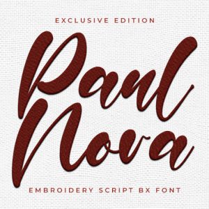 Paul Nora Embroidery Script Font