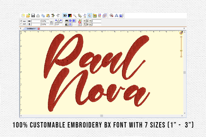 Paul Nora Embroidery Script Font