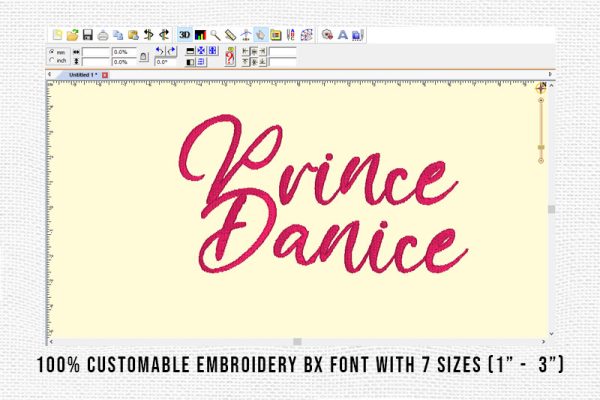 Prince Danice Embroidery Script Font