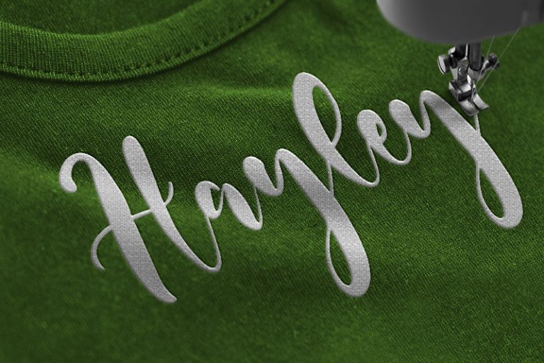 Rain Lily Embroidery Font, Embroidery Script Font, Bx Embroidery Fonts