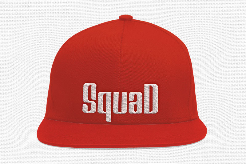 Red Steel Embroidery Display Font