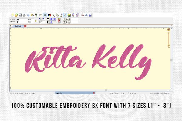 Ritta Kelly Embroidery Script Font
