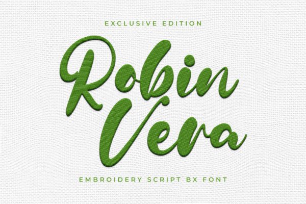 Robin Vera Embroidery Script Font