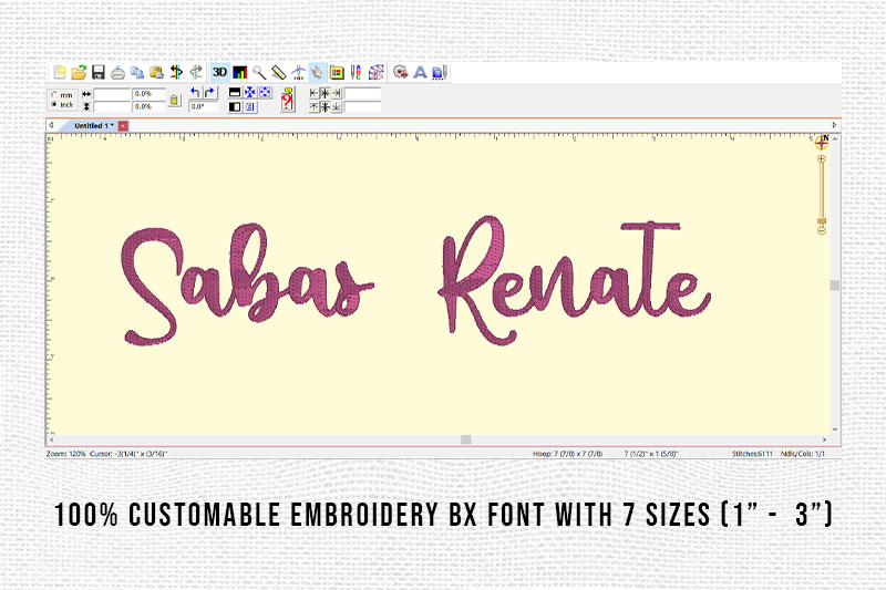 Sabas Renate Embroidery Script Font