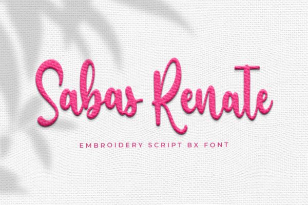 Sabas Renate Embroidery Script Font