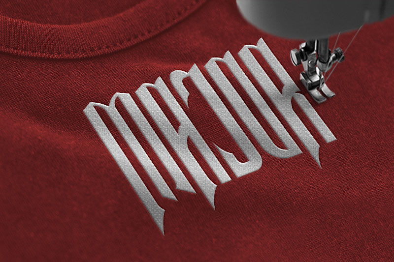 Samhock Embroidery Display Font