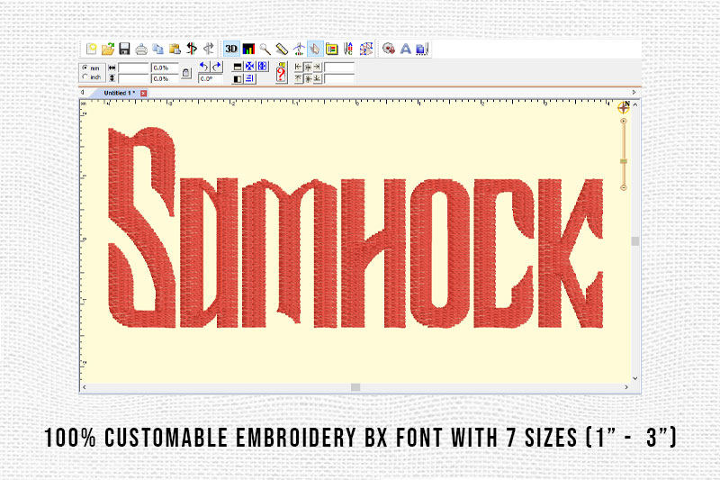 Samhock Embroidery Display Font