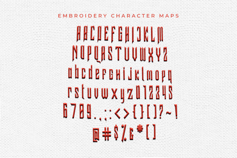 Samhock Embroidery Display Font