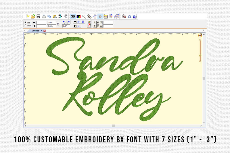 Sandra Rolley Embroidery Script Font