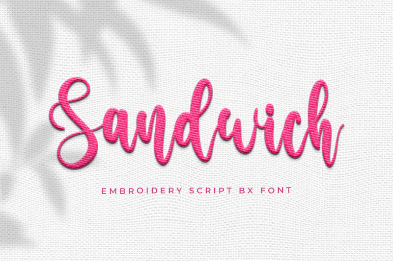 Sandwich Embroidery Script Font