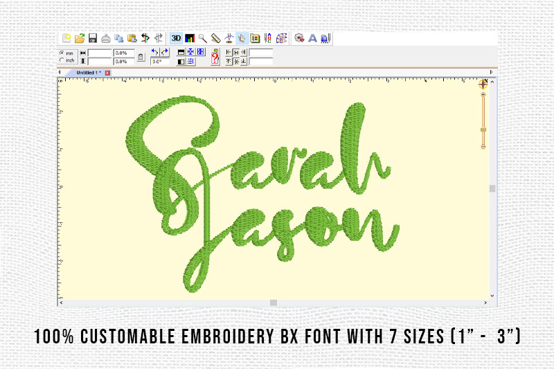 Sarah Jason Embroidery Script Font