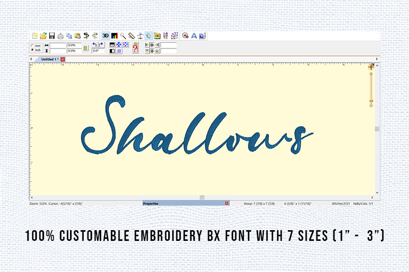 Shallows Embroidery Script Font