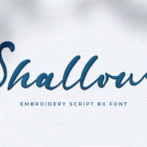 Shallows Embroidery Script Font