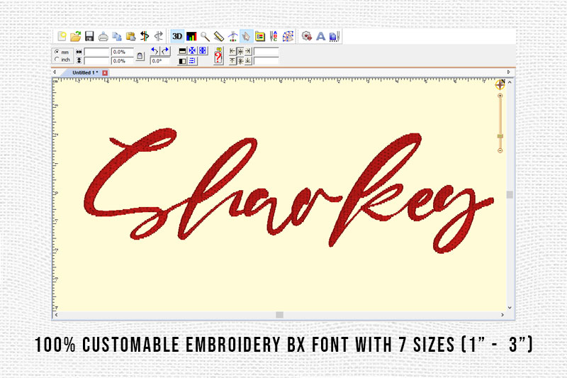 Sharkey Embroidery Script Font