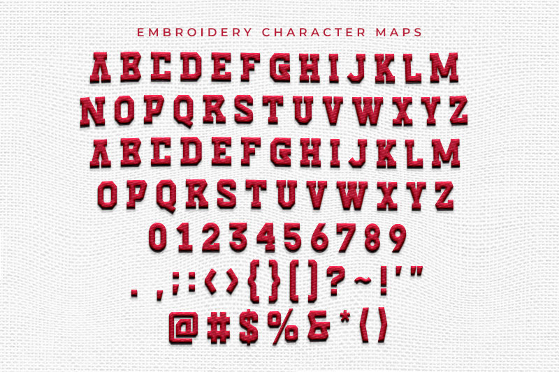 Slabzone Embroidery Display Font