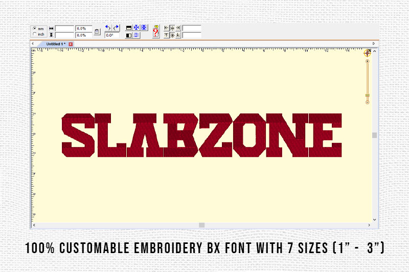 Slabzone Embroidery Display Font