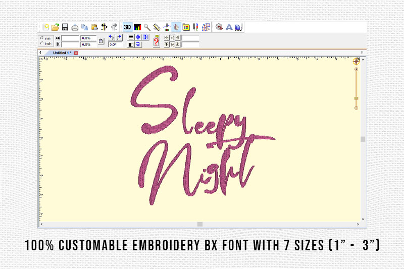 Sleepy Night Embroidery Script Font