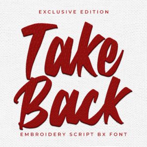 Take Back Embroidery Script Font