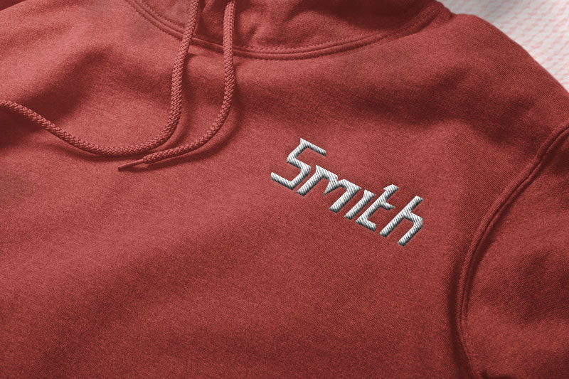 The Three Embroidery Display Font