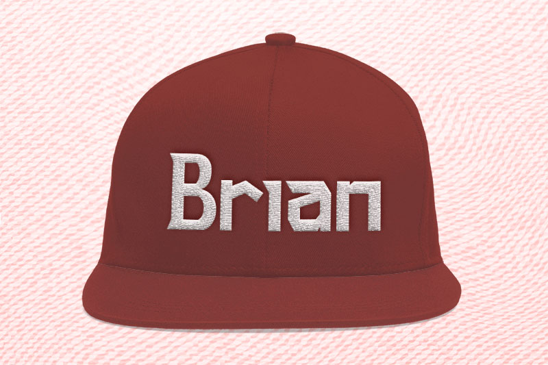 The Three Embroidery Display Font