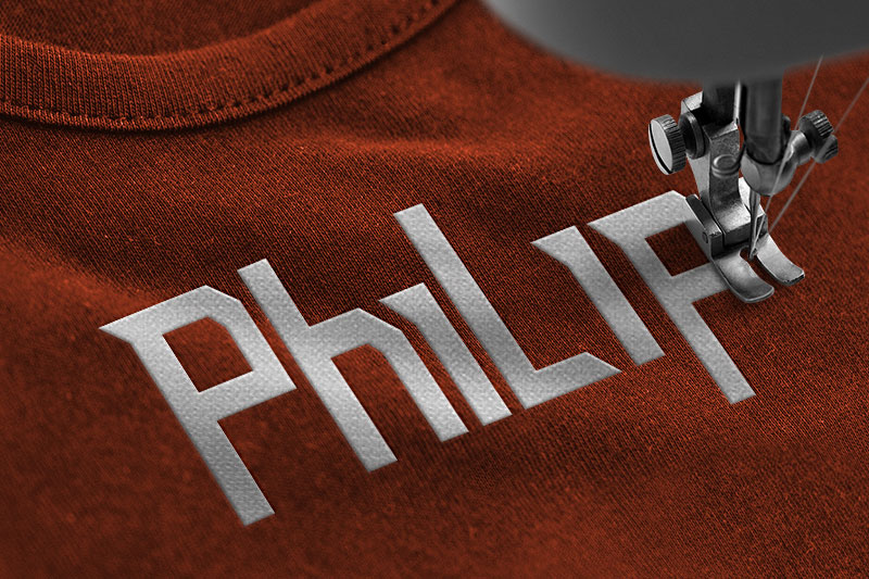 The Three Embroidery Display Font