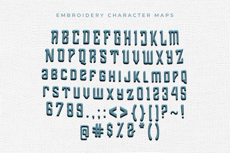 Thenacious Embroidery Display Font