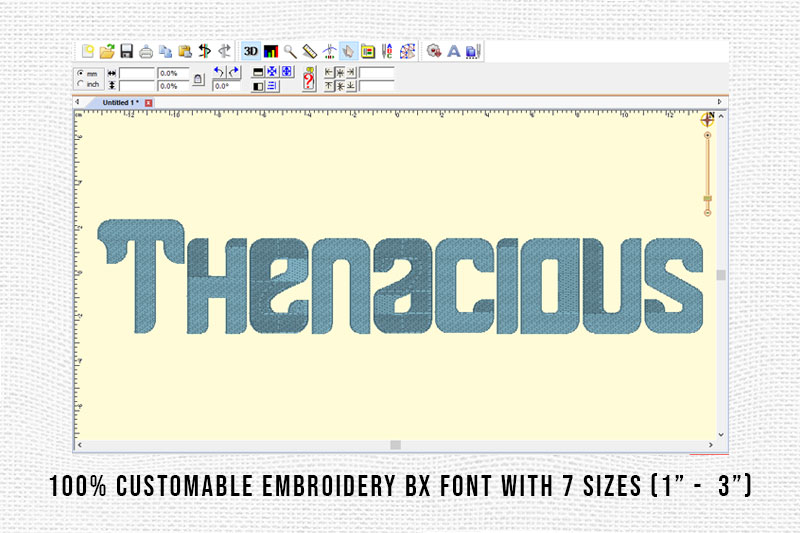 Thenacious Embroidery Display Font