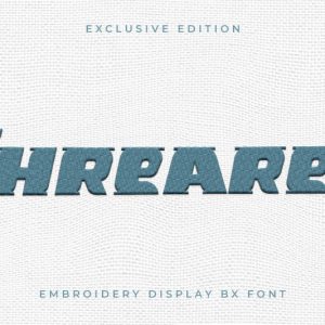 Threarer Embroidery Display Font