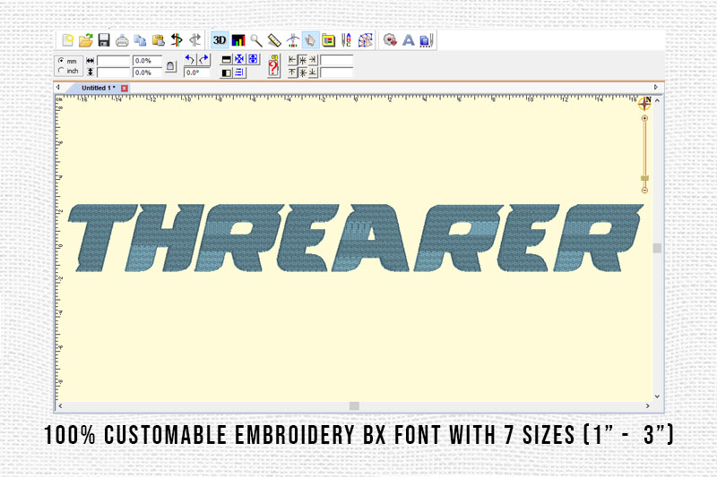 Threarer Embroidery Display Font