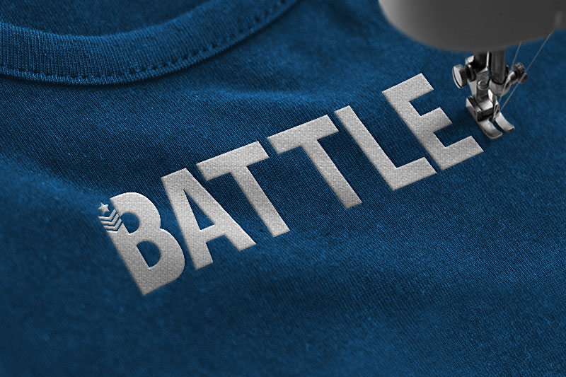 US Veteran Embroidery Decorative Font