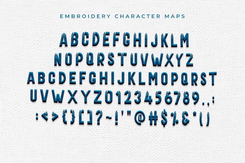 US Veteran Embroidery Decorative Font