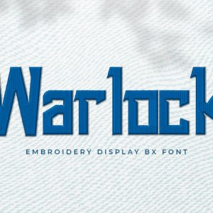 Warlock Embroidery Display Font