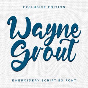 Wayne Grout Embroidery Script Font