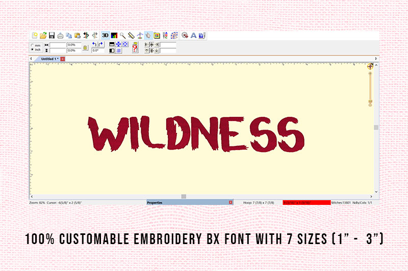 Wildness Embroidery Decorative Font