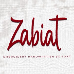 Zabiat Embroidery Script Font