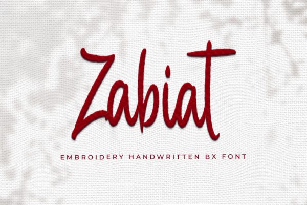 Zabiat Embroidery Script Font