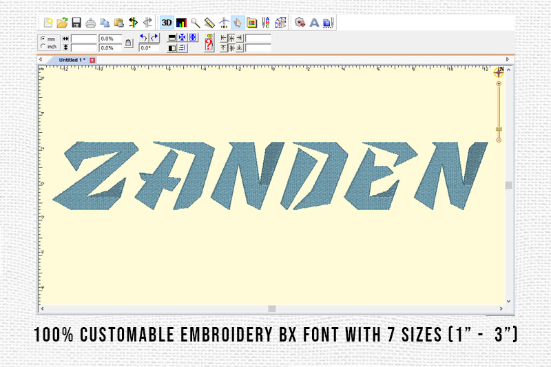 Zanden Embroidery Display Font