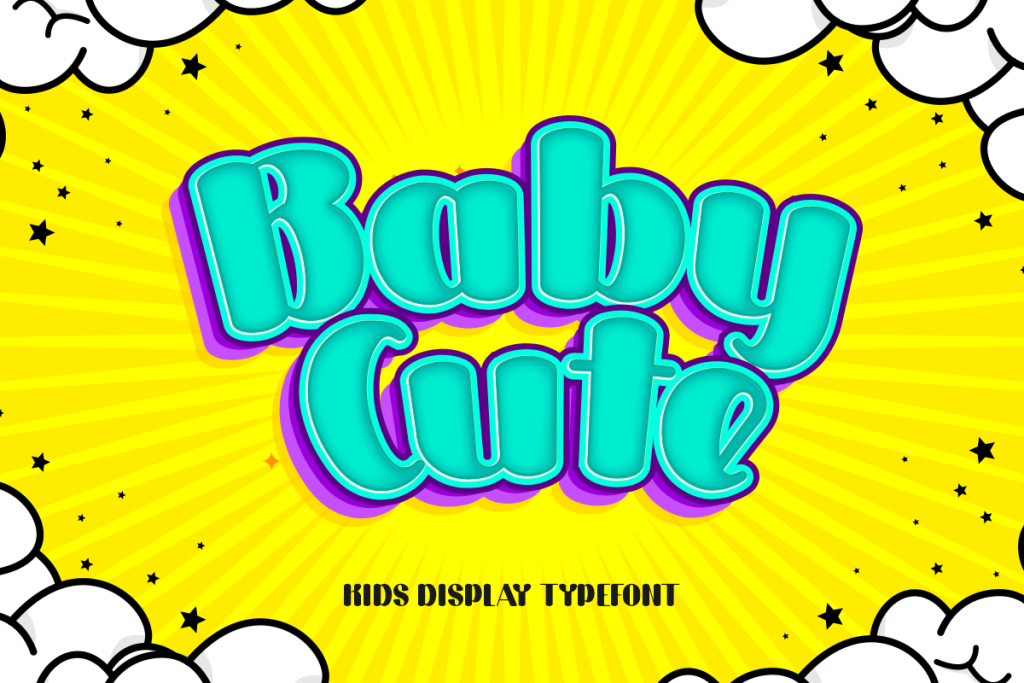 Baby Cute Modern Kids Font - Font Kong