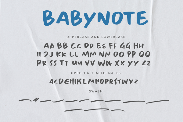 Babynote Modern Kids Font