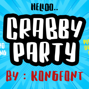 Crabby Party Modern Display Font