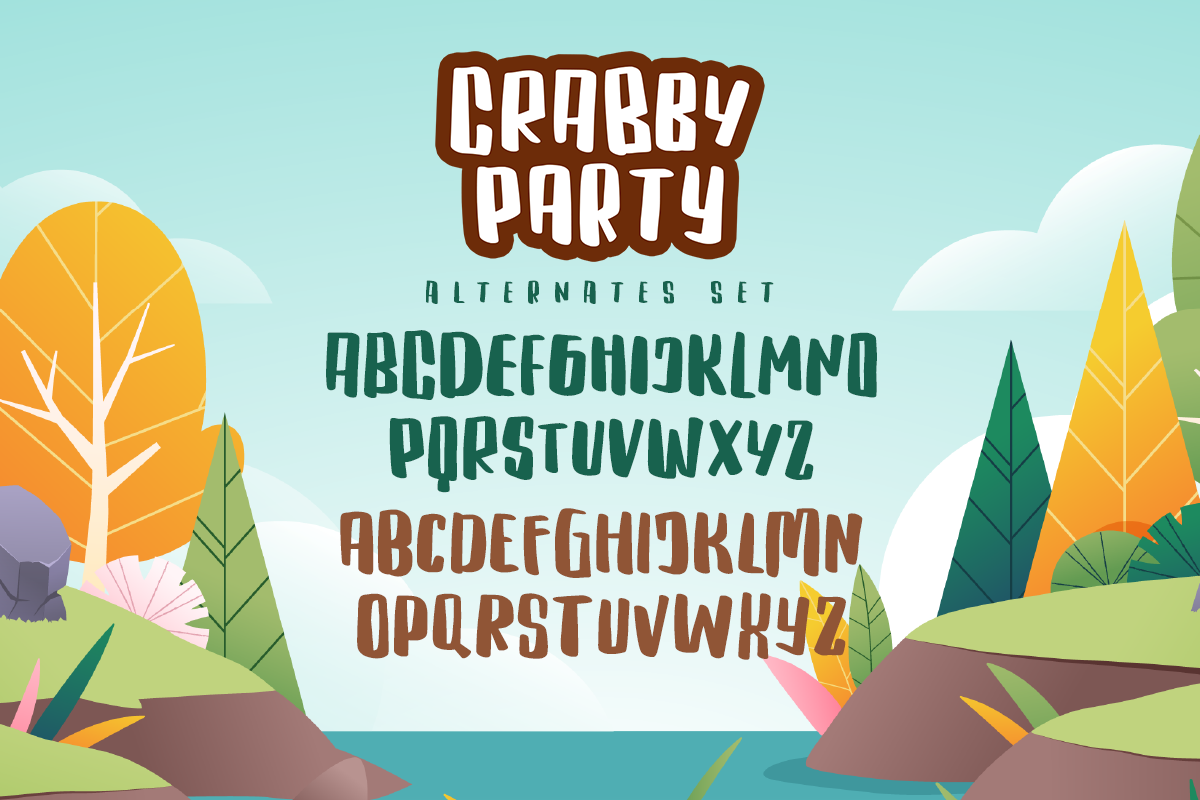 Crabby Party Modern Display Font