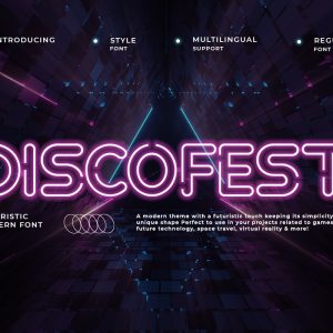 Discofest Modern Futuristic Font